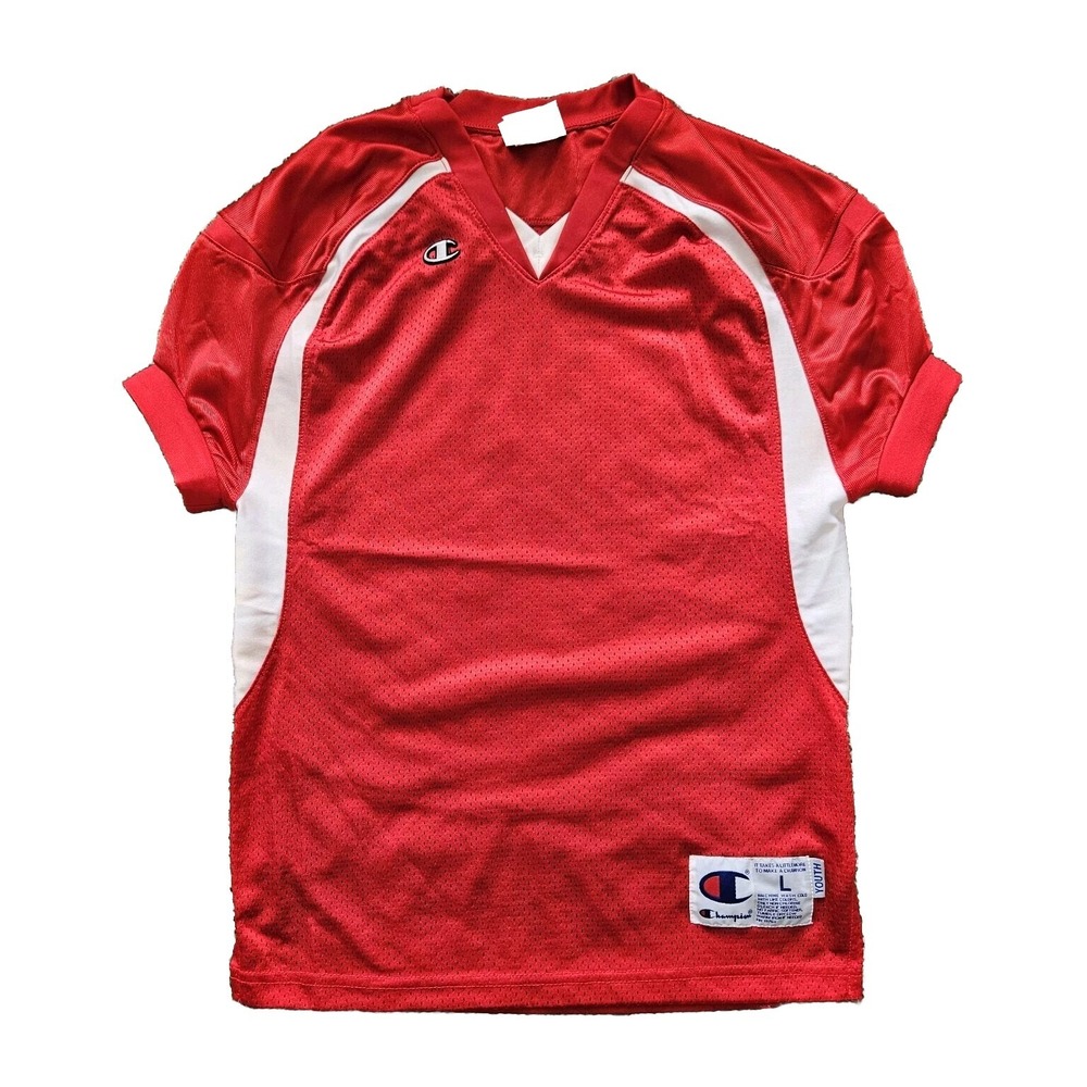 Youth Large Champion Football Jersey Red White NWOT Practice Sports Athileisure